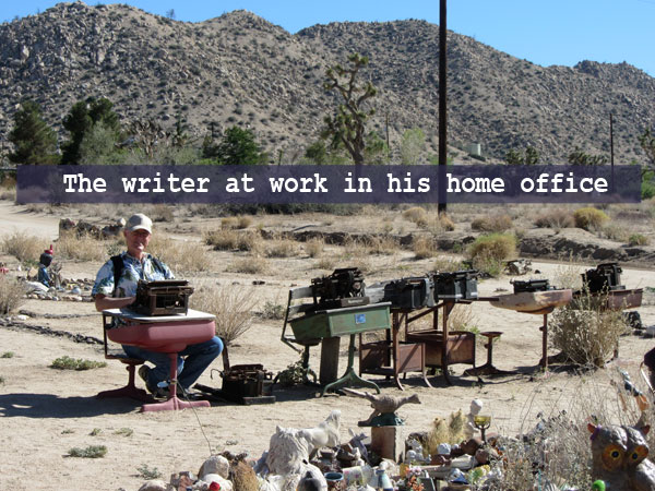 The writer at work in his home office (not really)