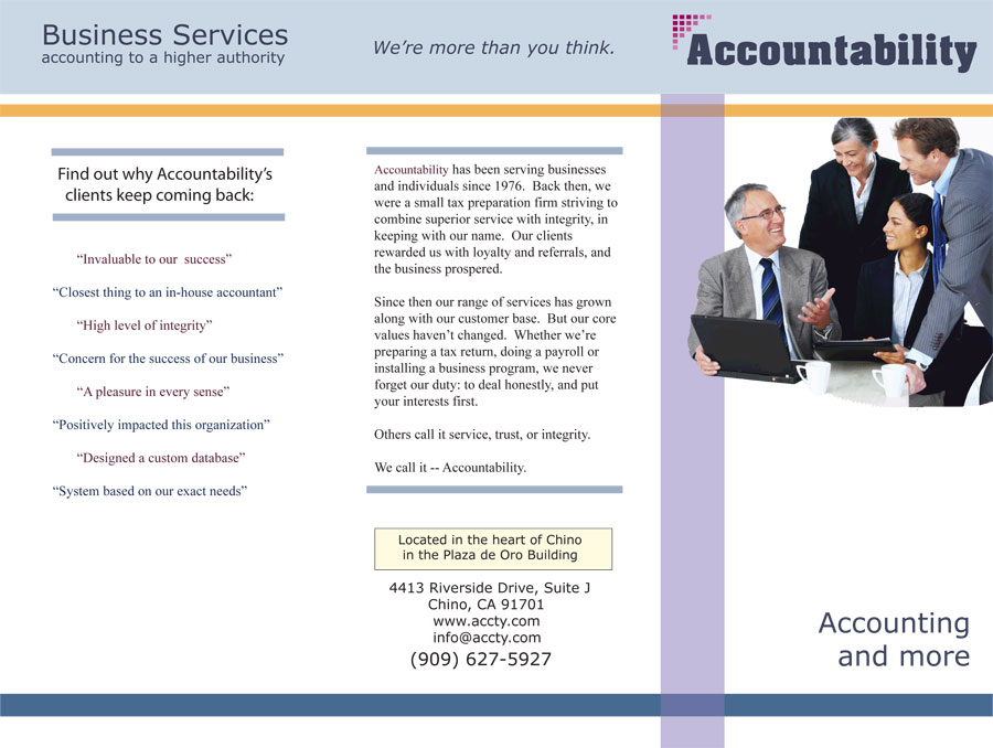 Accountability brochure outside
