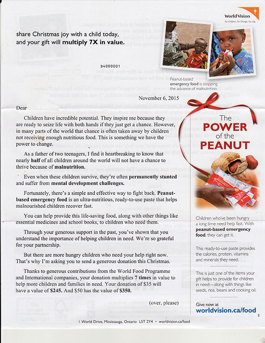 Fundraising appeal letter