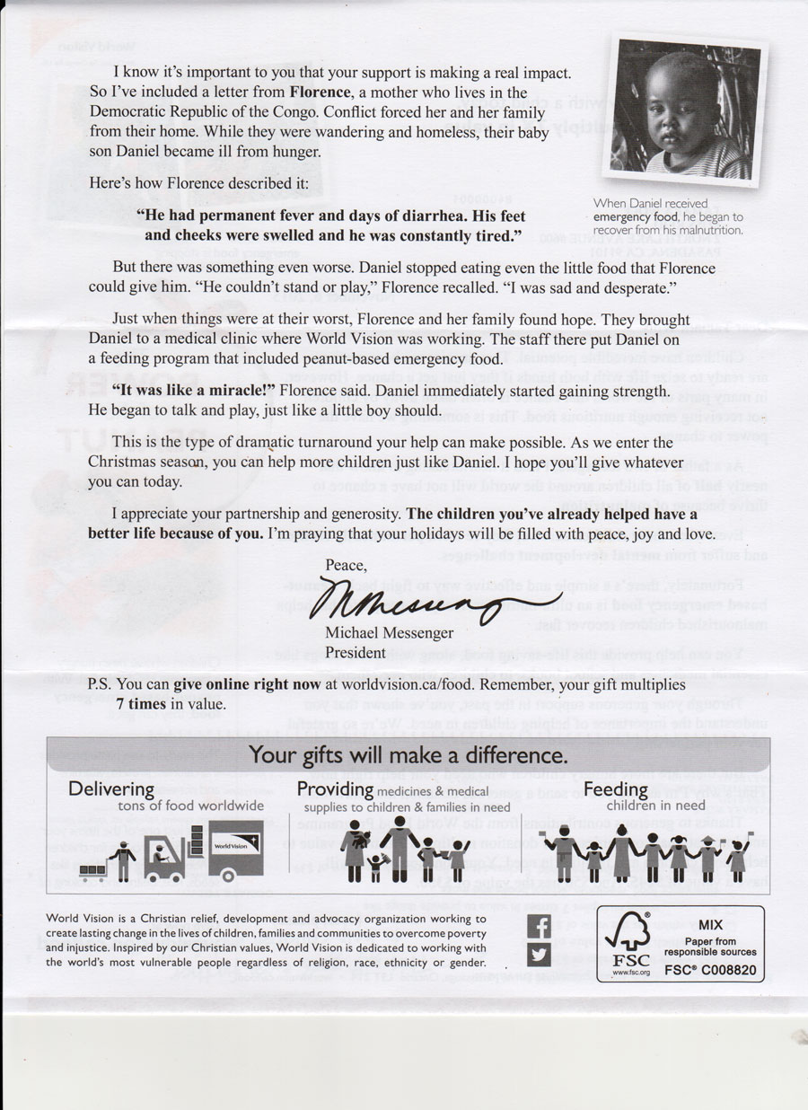Fundraising appeal letter
