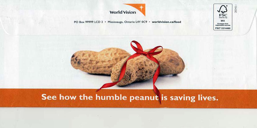 Fundraising appeal outer envelope back