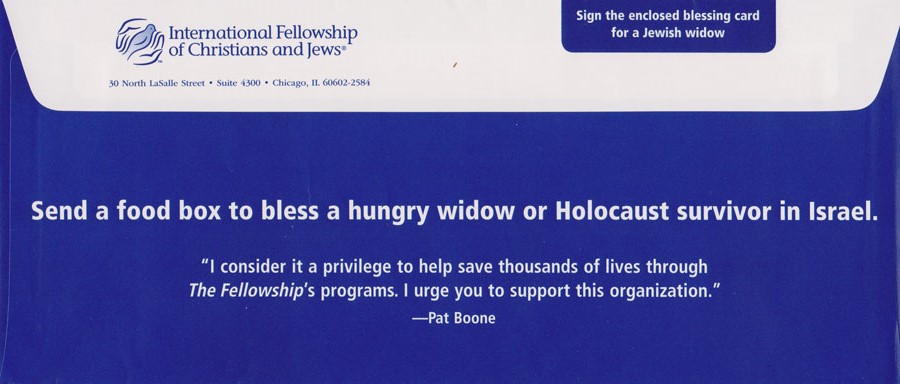 Fundraising appeal outer envelope back