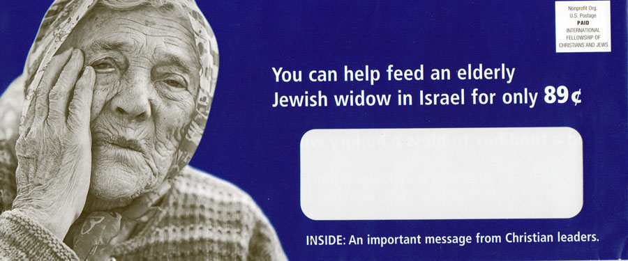 Fundraising appeal outer envelope front