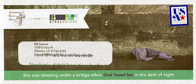 Fundraising appeal letter envelope front