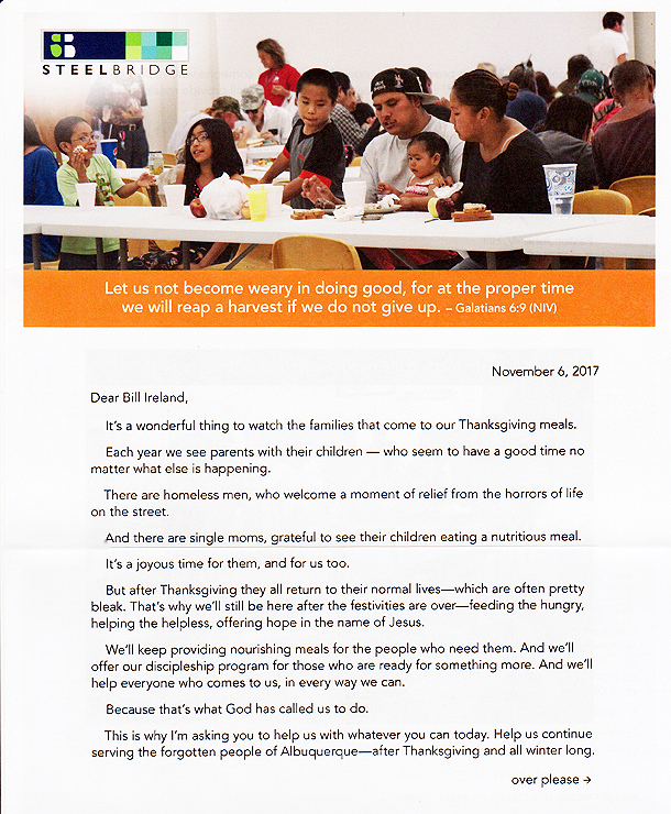 fundraising appeal letter front