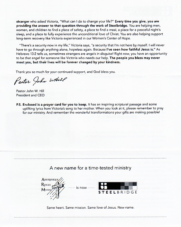 fundraising appeal letter back