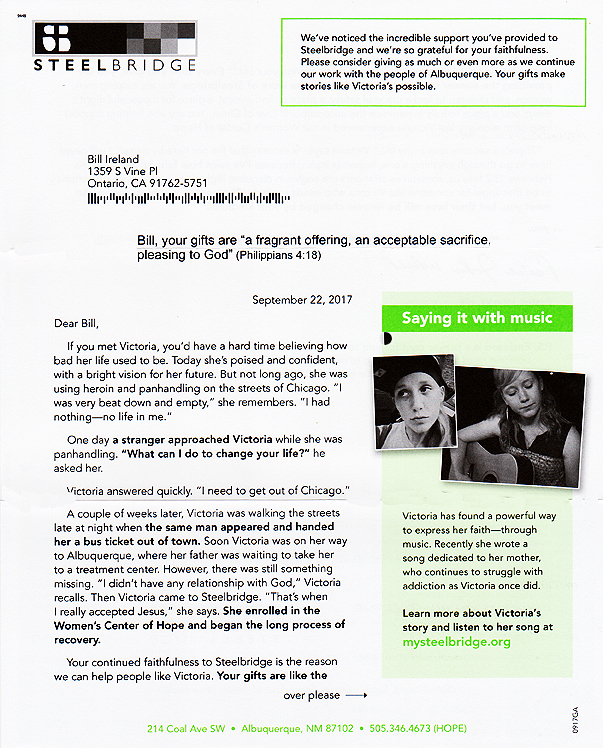 fundraising appeal letter front