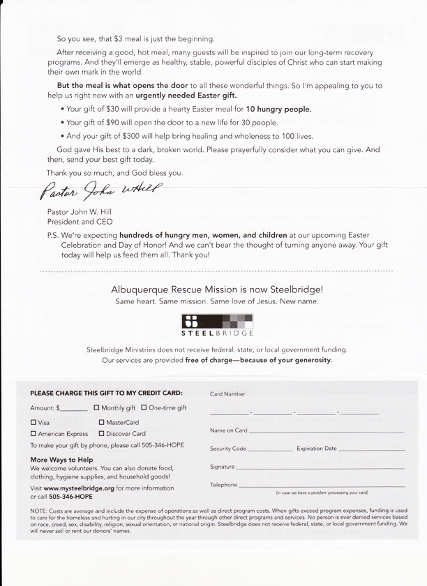 fundraising appeal letter back