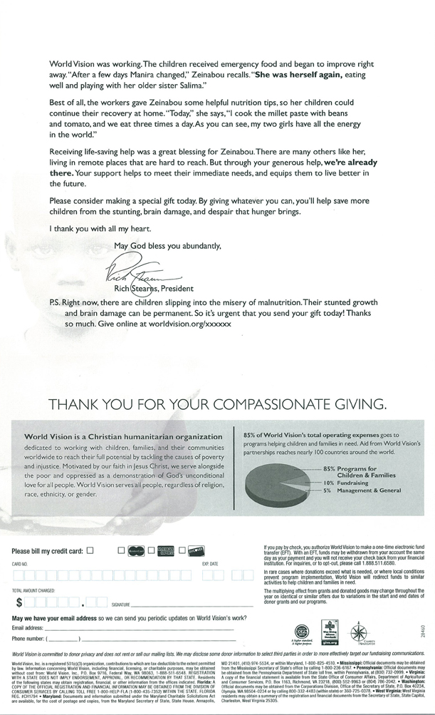 fundraising appeal letter back
