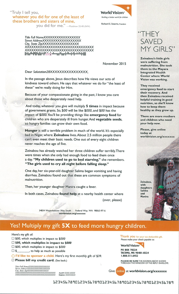 fundraising appeal letter front